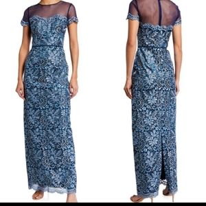 JS COLLECTIONS ILLUSION YOKE EMBROIDERY GOWN NWT SIZE 12